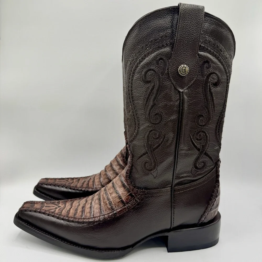 Rock'em Boots‎ Men's Size 9 Brown Bovine Leather Pointed Toe